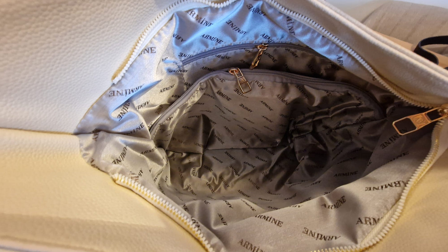 Armine student väska kräm