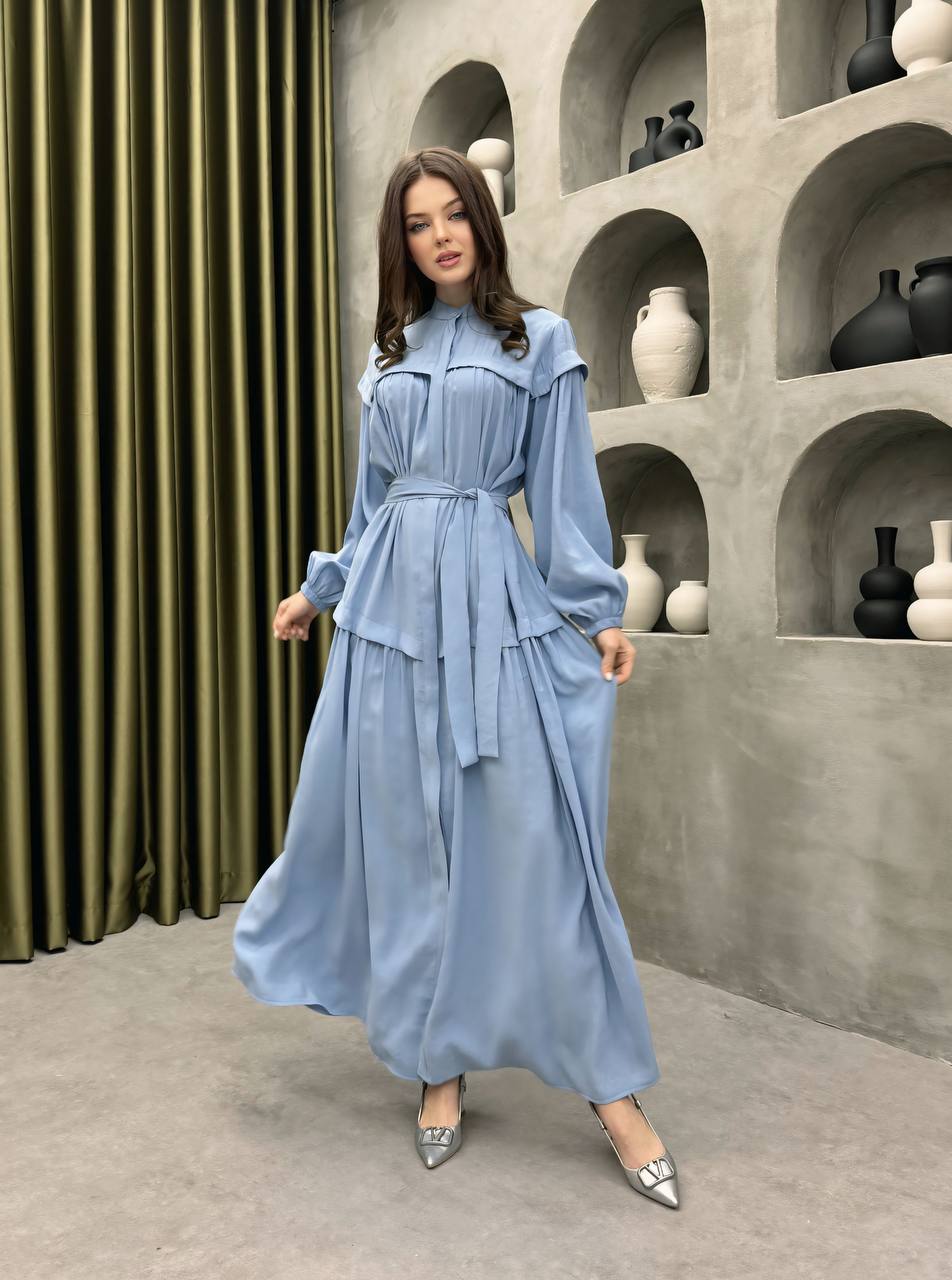 Polen blå klänning