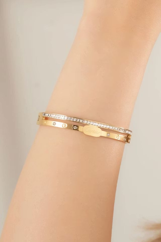 Armband med stålsten