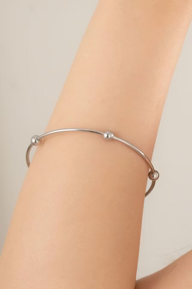 Stål enkel silver dorikali Ajda armband 68mm