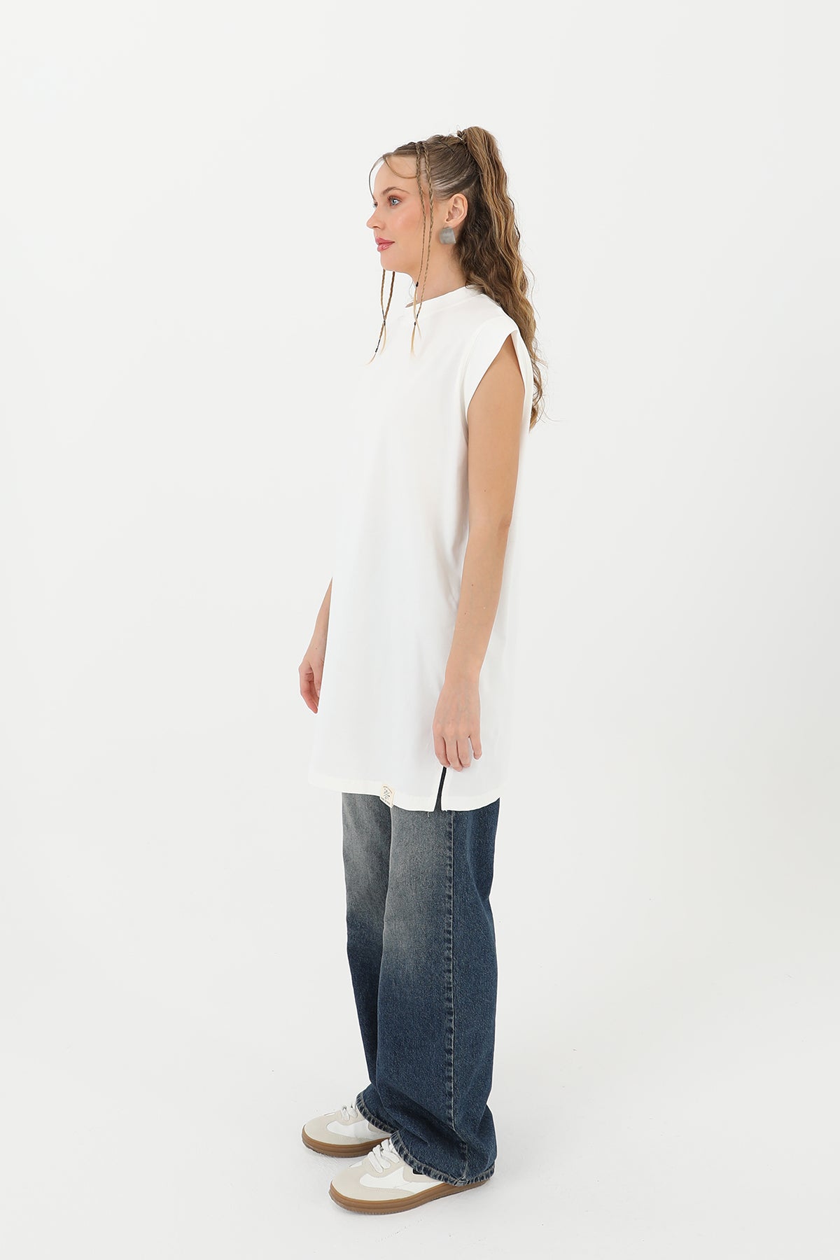 Basic T-shirt - Vitt