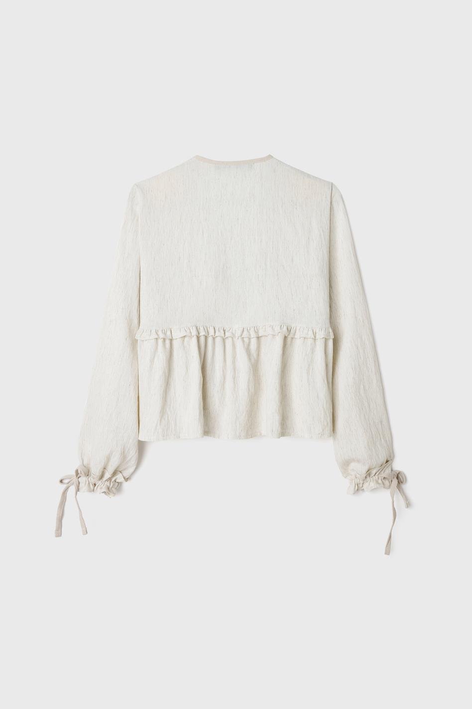 Kimono i linne med spets