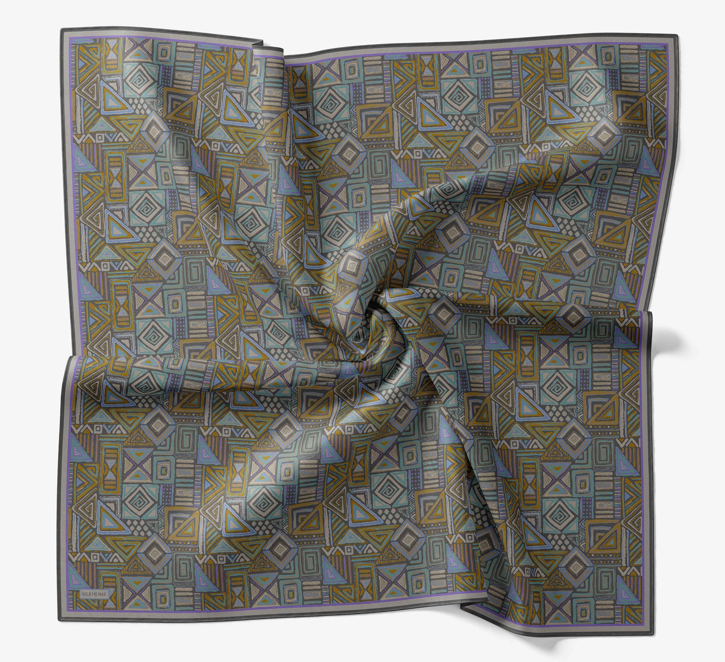 Soft Eşarp Geometrik Füme
