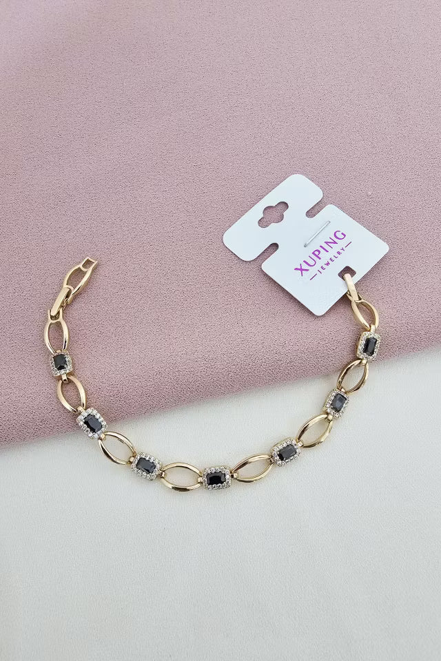 Xuping, Black Stone Zircon Armband
