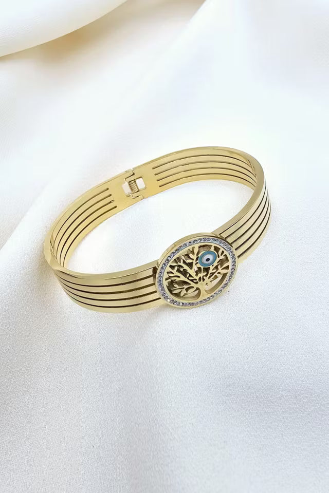 Stål, livets träd armband