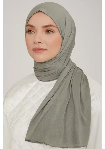 Armine-trend kammad sjal i bomull (mjuk grön)