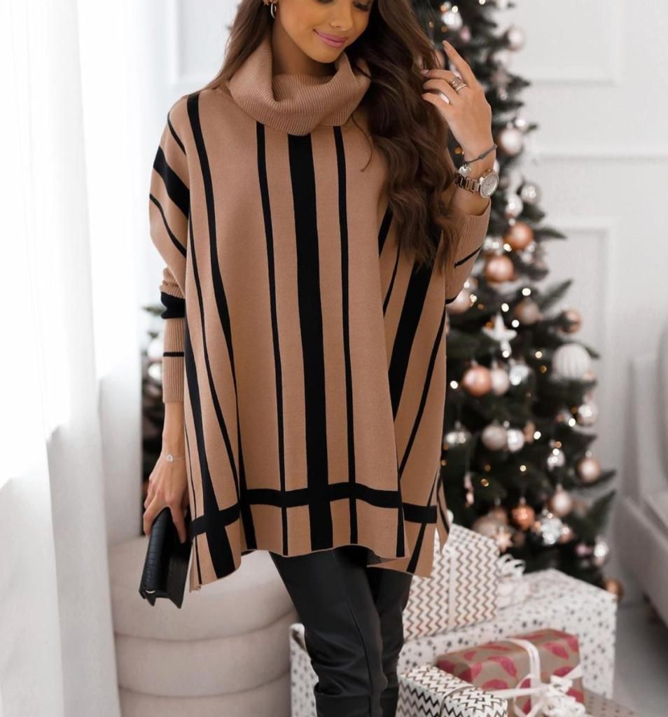 Mybee Knitwear Ponchotröja - Brun
