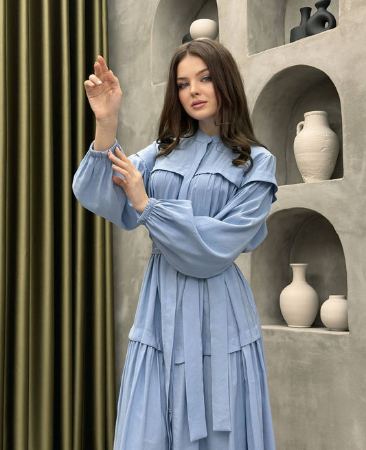 Polen blå klänning