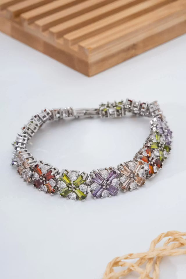 VIP Colorful Flower Figured Armband