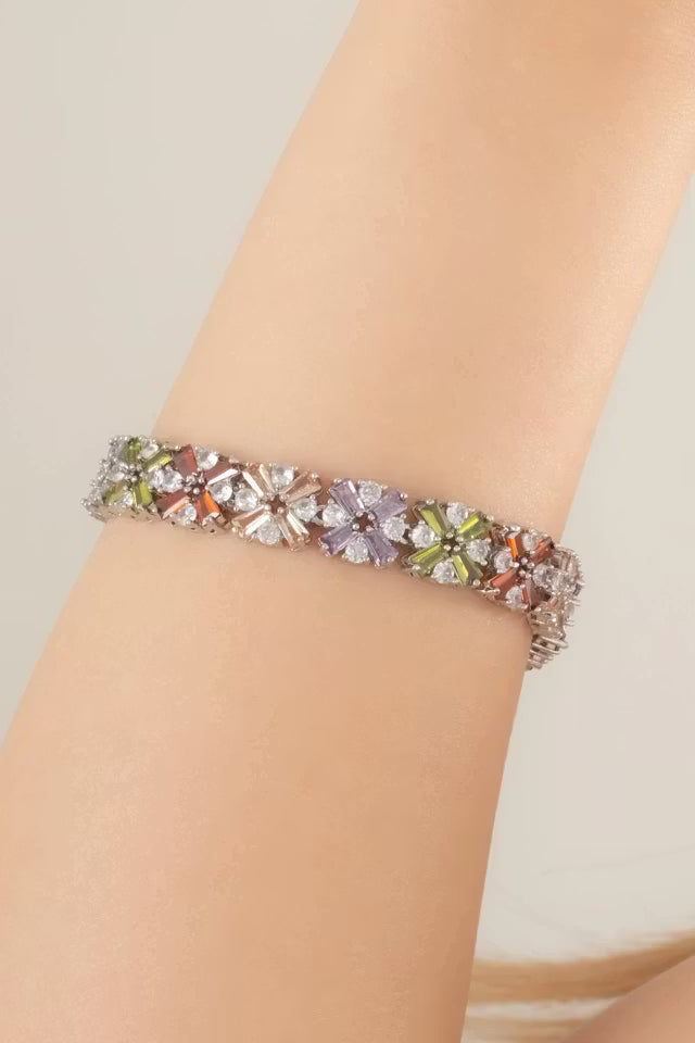 VIP Colorful Flower Figured Armband