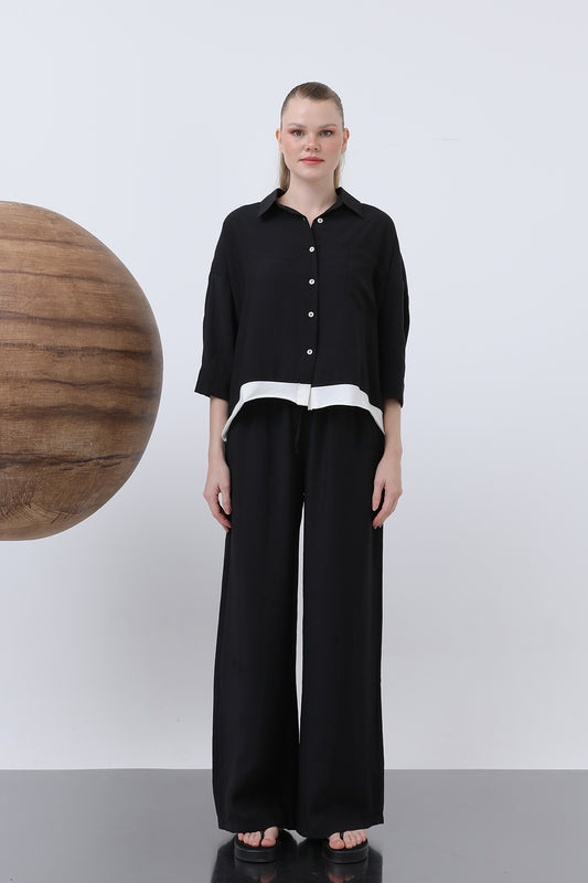 Byxor med elastisk midja för kvinnor