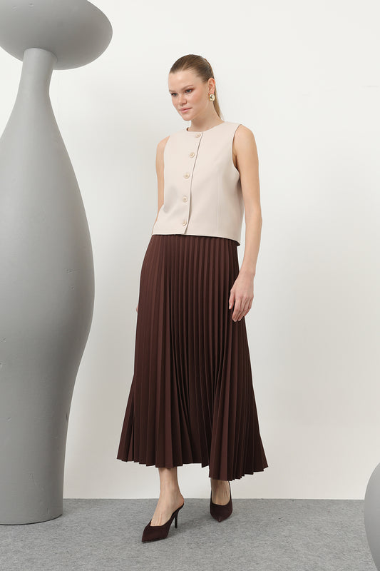 Plisserad kjol för kvinnor