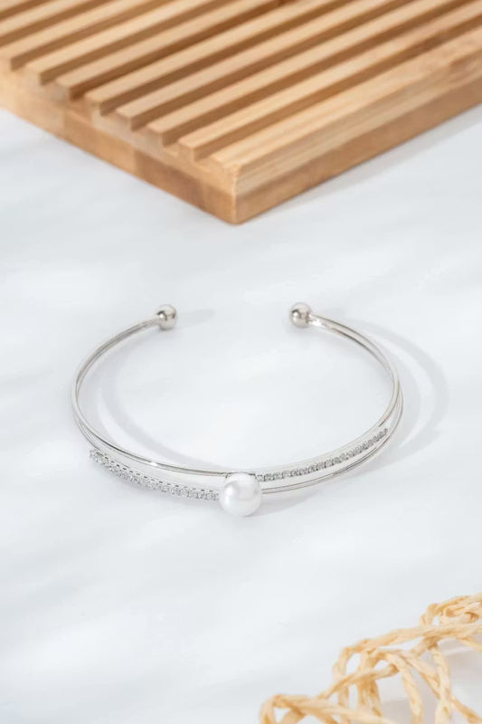 XUPING Pearl Detaljerad silverfärg Xuping armbandsmanschett