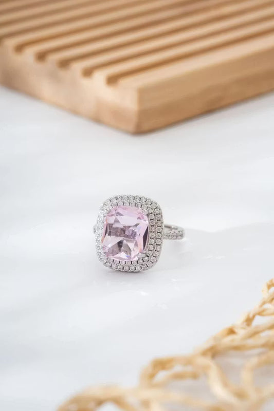 Stålrosa stenring nummer 7