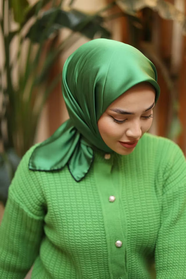 Silk Home Enfärgad Micro Satin Scarf 28013-14