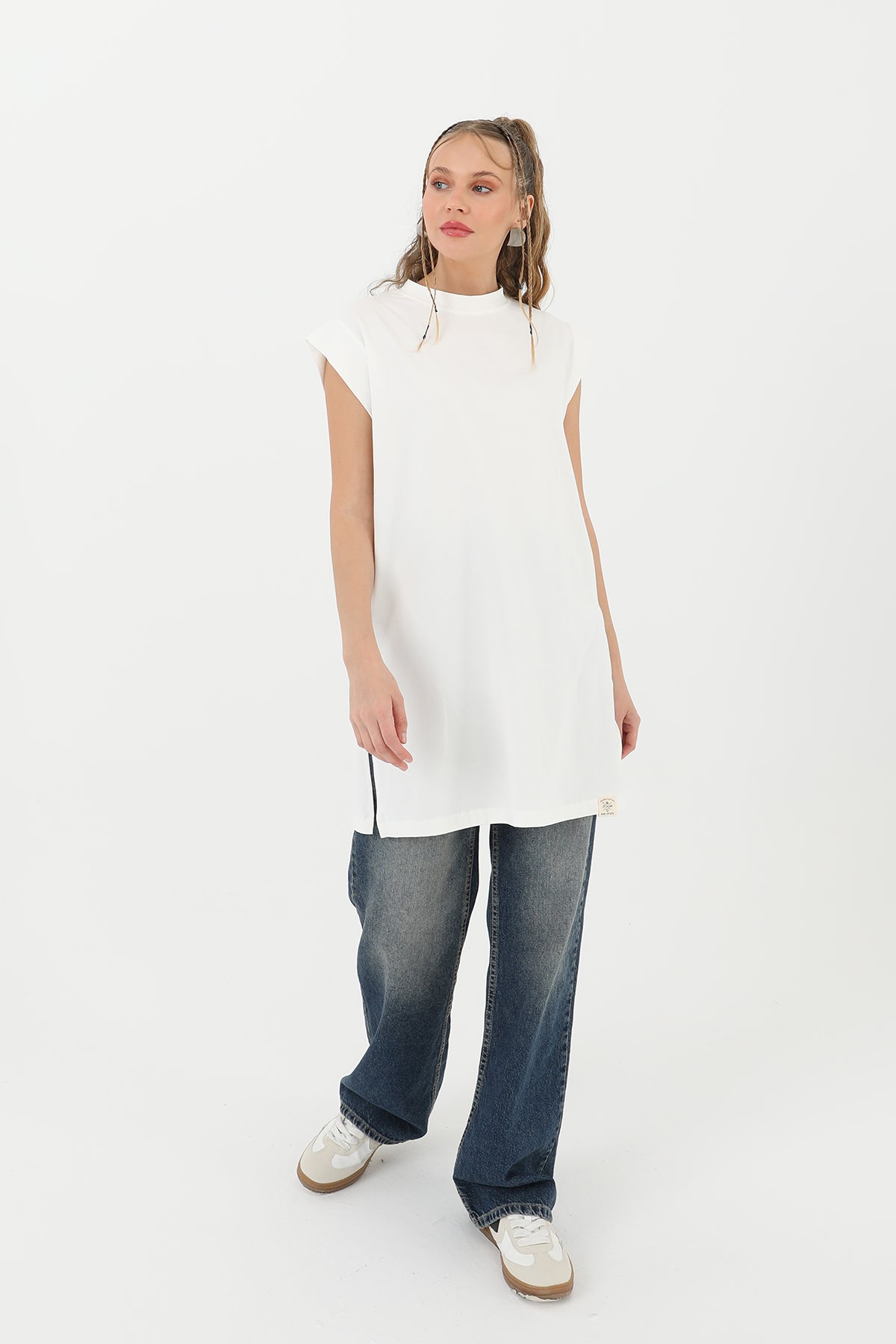 Basic T-shirt -  Vitt
