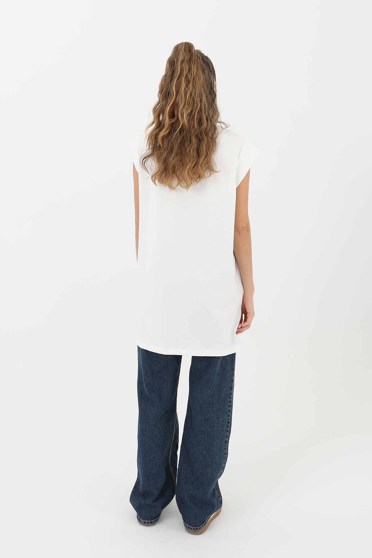 Basic T-shirt -  Vitt