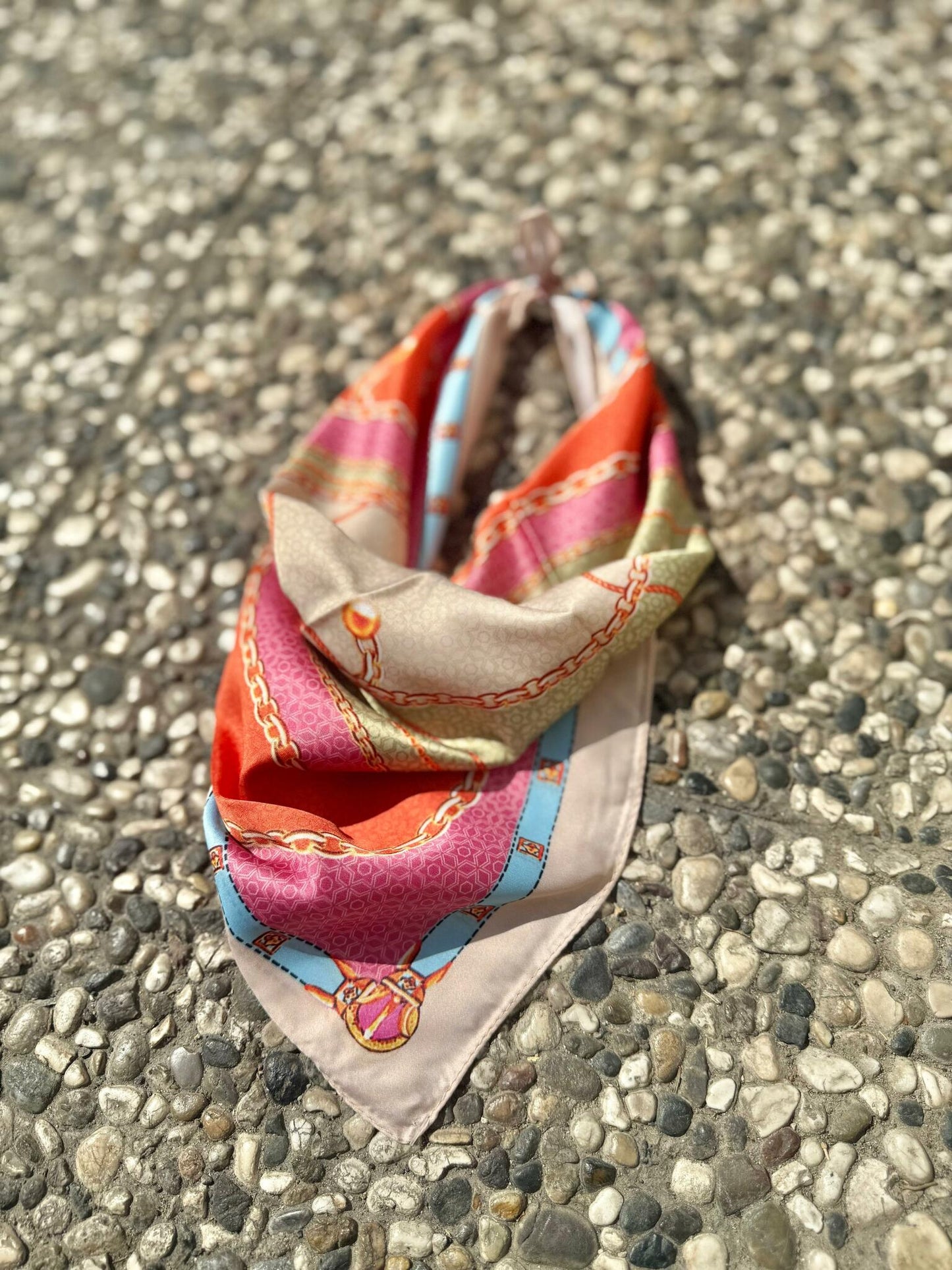 Beige Elegant Färgblockssjal