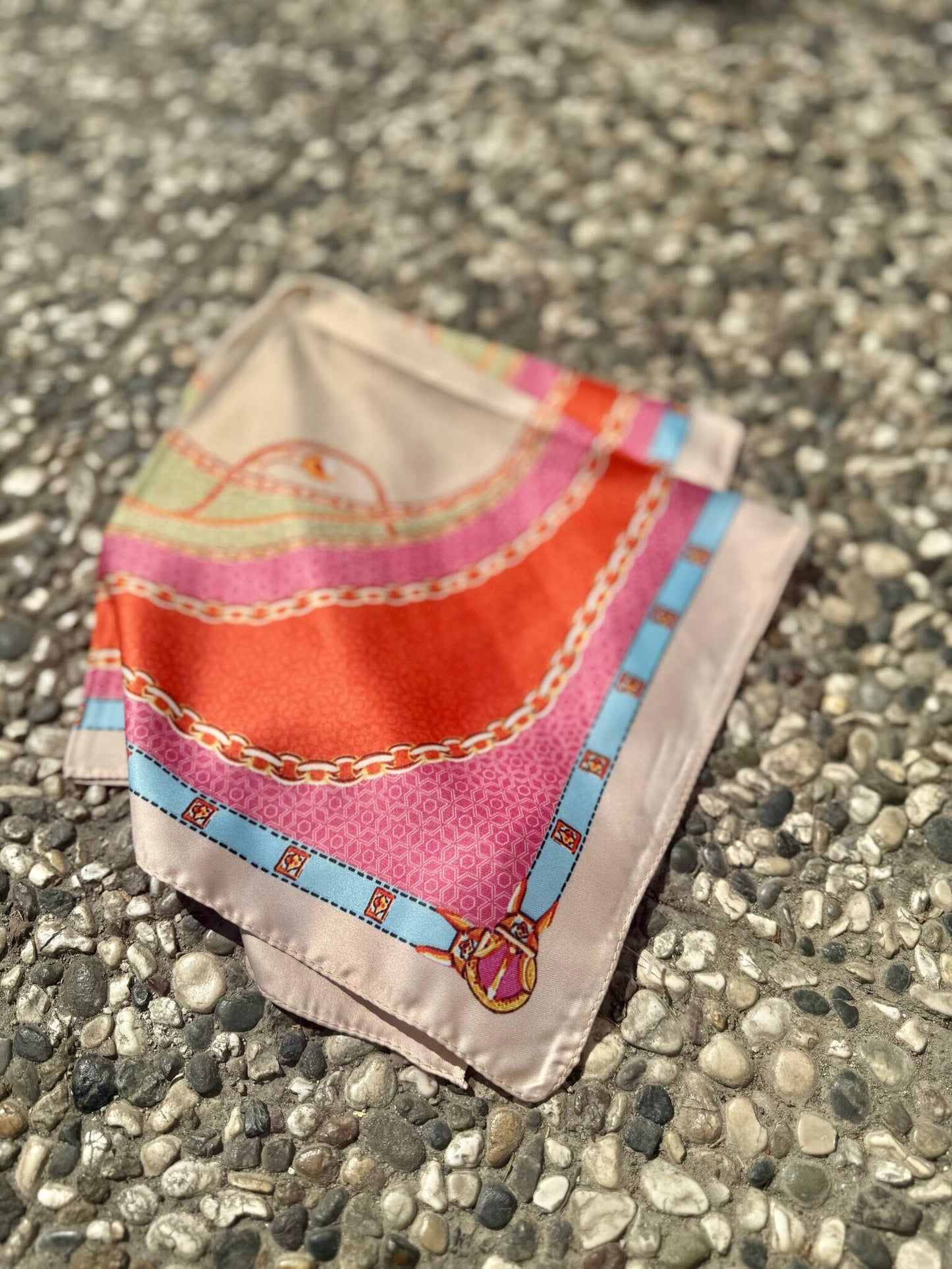 Beige Elegant Färgblockssjal