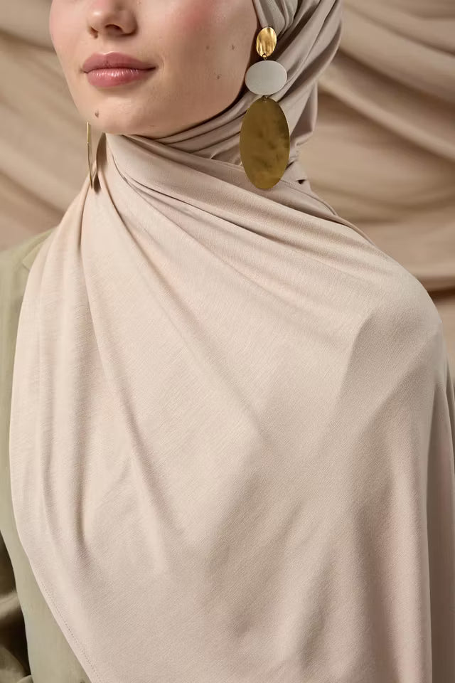 Premium Kammad Sjal 65002-10 Ljus Mink