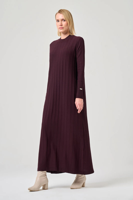 MİSSA Merceriserad Astana Klänning (Vinröd)