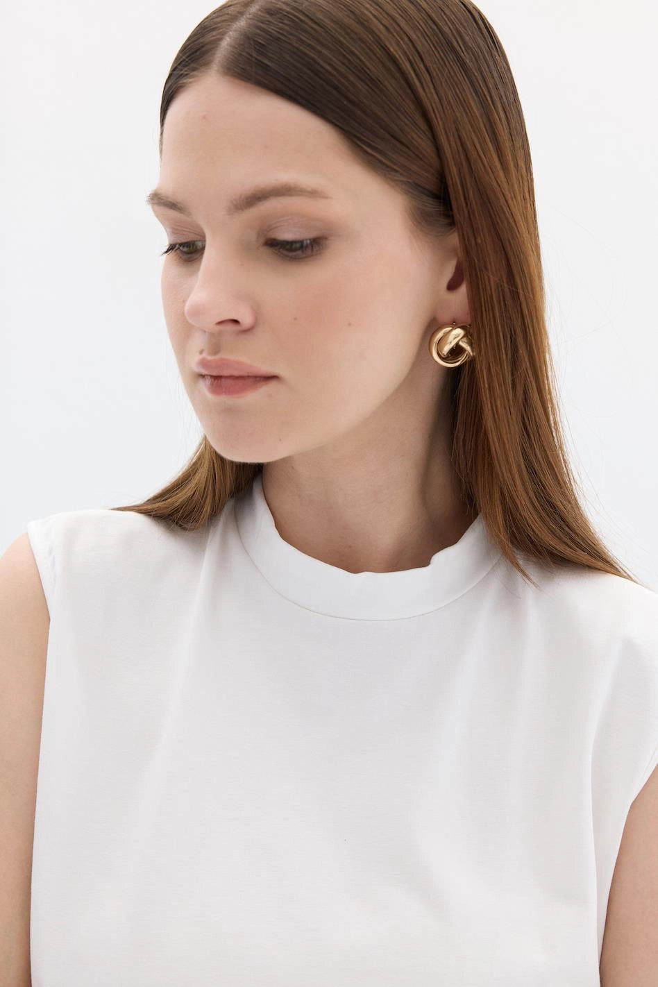 Nollärmad bodysuit vit