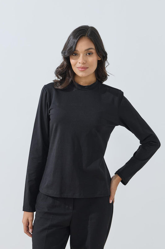 Långärmad body svart