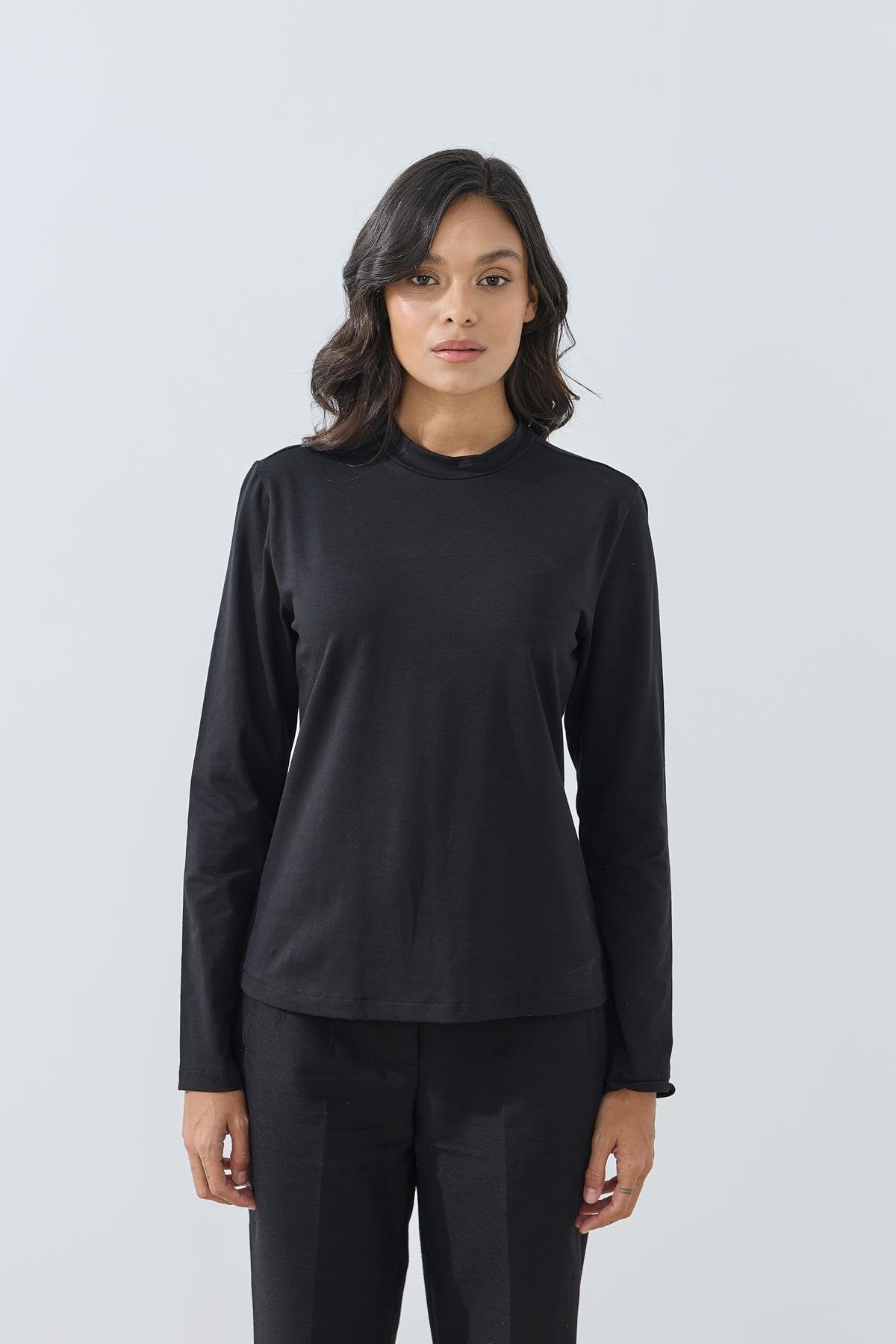 Långärmad body svart