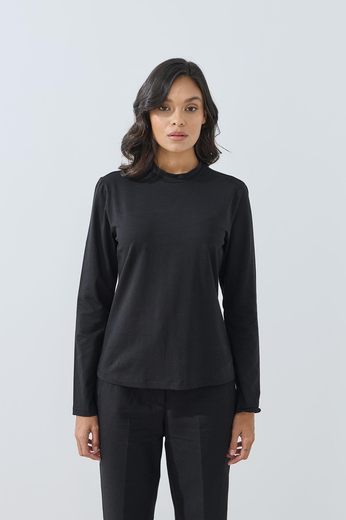 Långärmad body svart