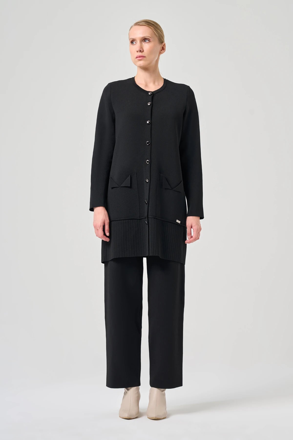 MİSSA Mercerized stålstickad byxdress