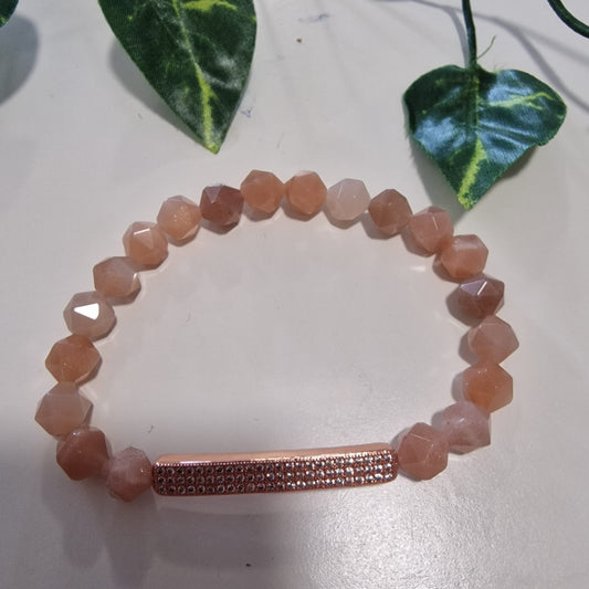 Güneştaşı bileklik (Mücevher kesim 6mm)