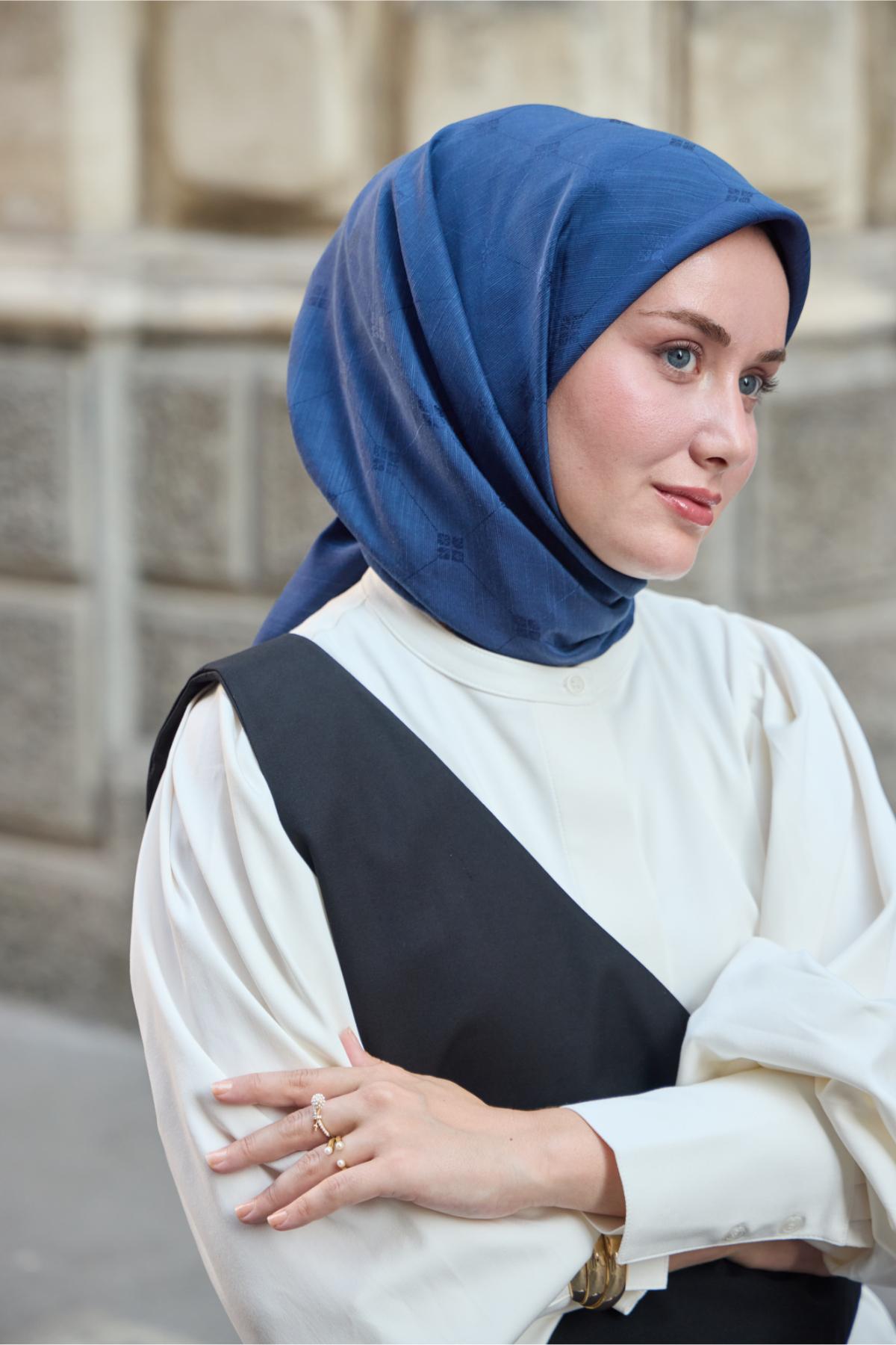 Monogram bomullssidensscarf 130001-08