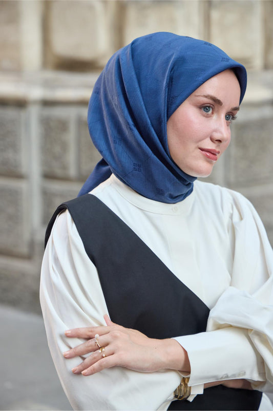 Monogram bomullssidensscarf 130001-08