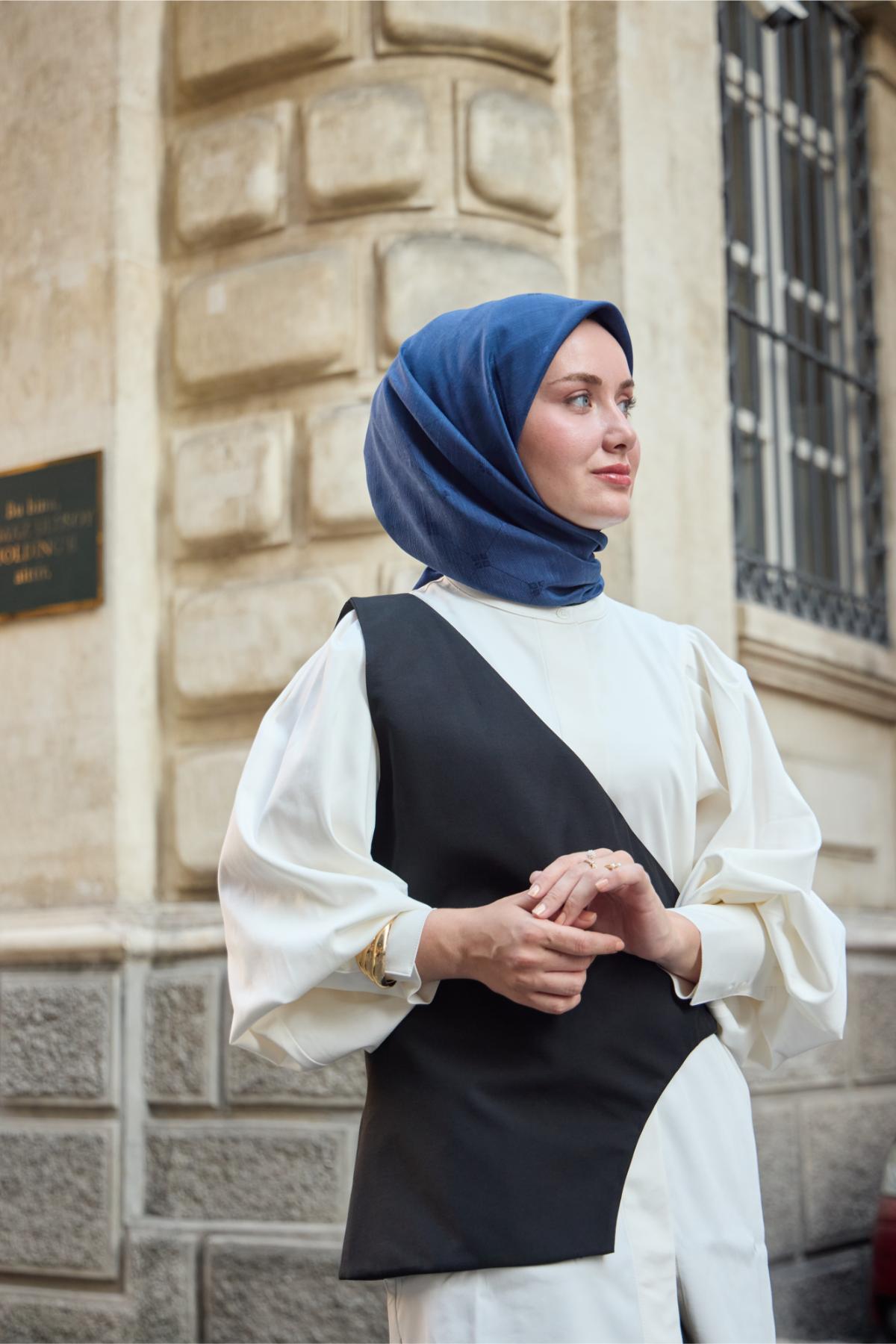 Monogram bomullssidensscarf 130001-08