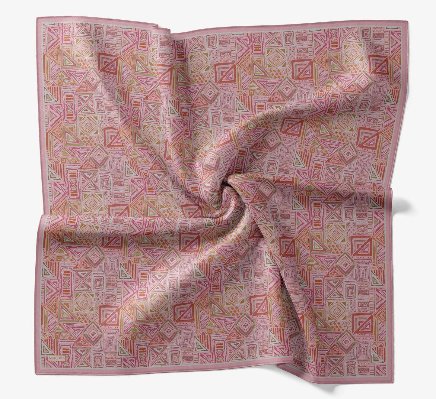 Soft Eşarp Geometrik Pembe