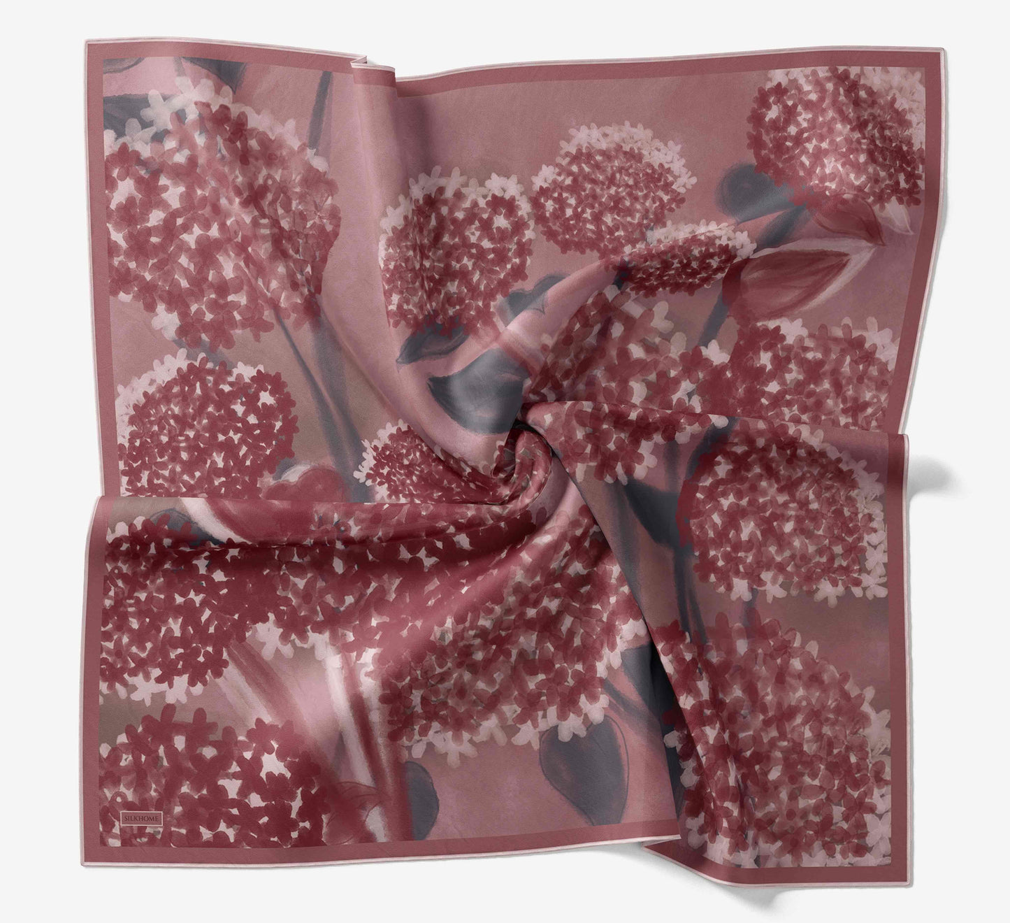 Twill İpek Bloom Eşarp Somon 90x90